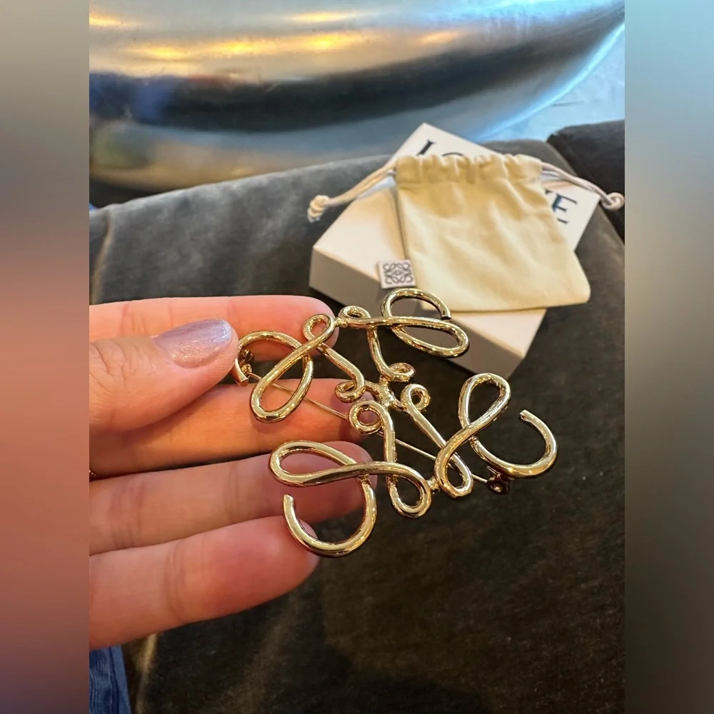 Loewe Gold Signature Anagram pin  Reposhed from a reputable posher . Never worn